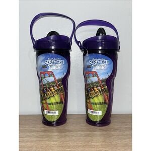 Busch Gardens Tampa Serengeti Flyer Reusable Souvenir Cup w/ Straw 2023 Lot Of 2